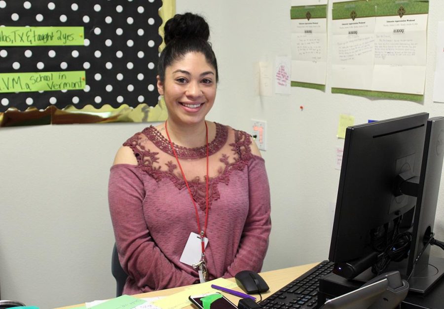 Yolanda Pimentel teaches Algebra 1 and 2.  After graduating from the University of Vermont, she ended up in North Texas as part of the Teach for America program.