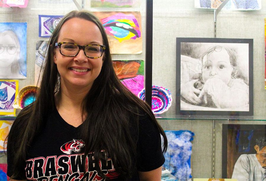 Art teacher Krissi Oden previously worked in art museums before becoming a teacher.