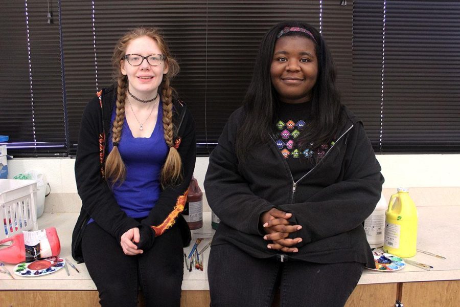 Oasis Williams (left) and Syanne Johnson competed at the Region 11-North VASE competition in early March, where both qualified for state. They will compete in San Antonio on April 28-29.