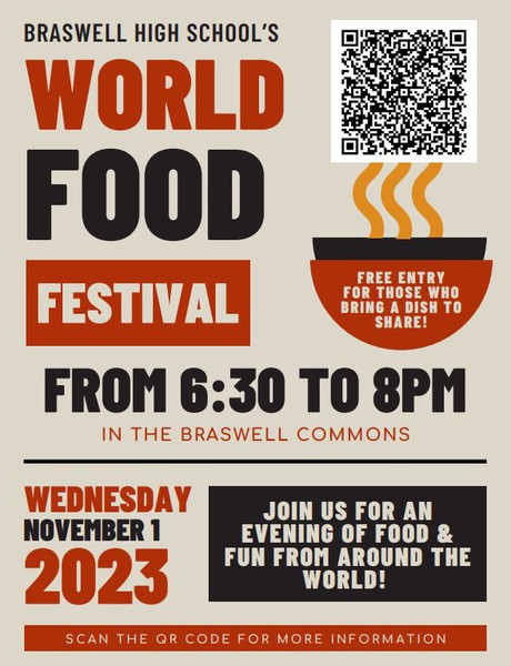 World Food Festival scheduled for Nov. 1 in the Braswell Commons