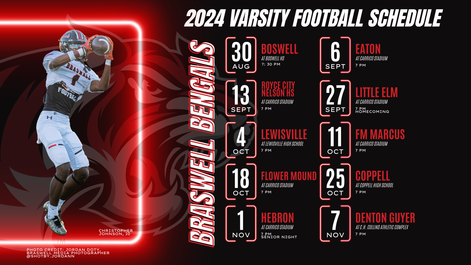 Braswell High School 2024 Football Schedule Announced with Exciting District Matchups