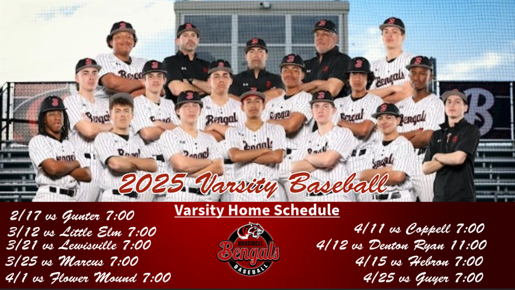 Braswell Bengals Unveil 2025 Varsity Baseball Schedule