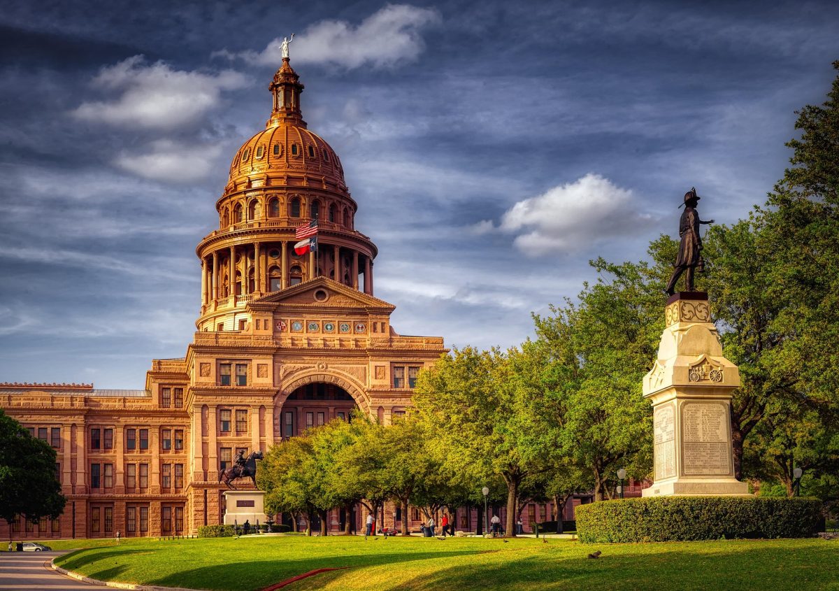 A photo of the Texas State Capitol.