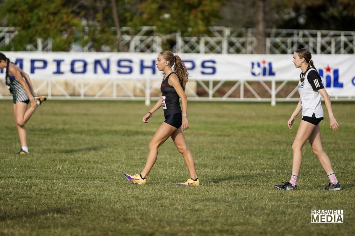 Senior Macy Wingard competed at the 2025 6A UIL State Cross Country meet in the girls division and won first place. Her time was 16:45.7