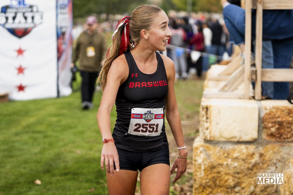 Senior Macy Wingard competed at the 2025 6A UIL State Cross Country meet in the girls division and won first place. Her time was 16:45.7