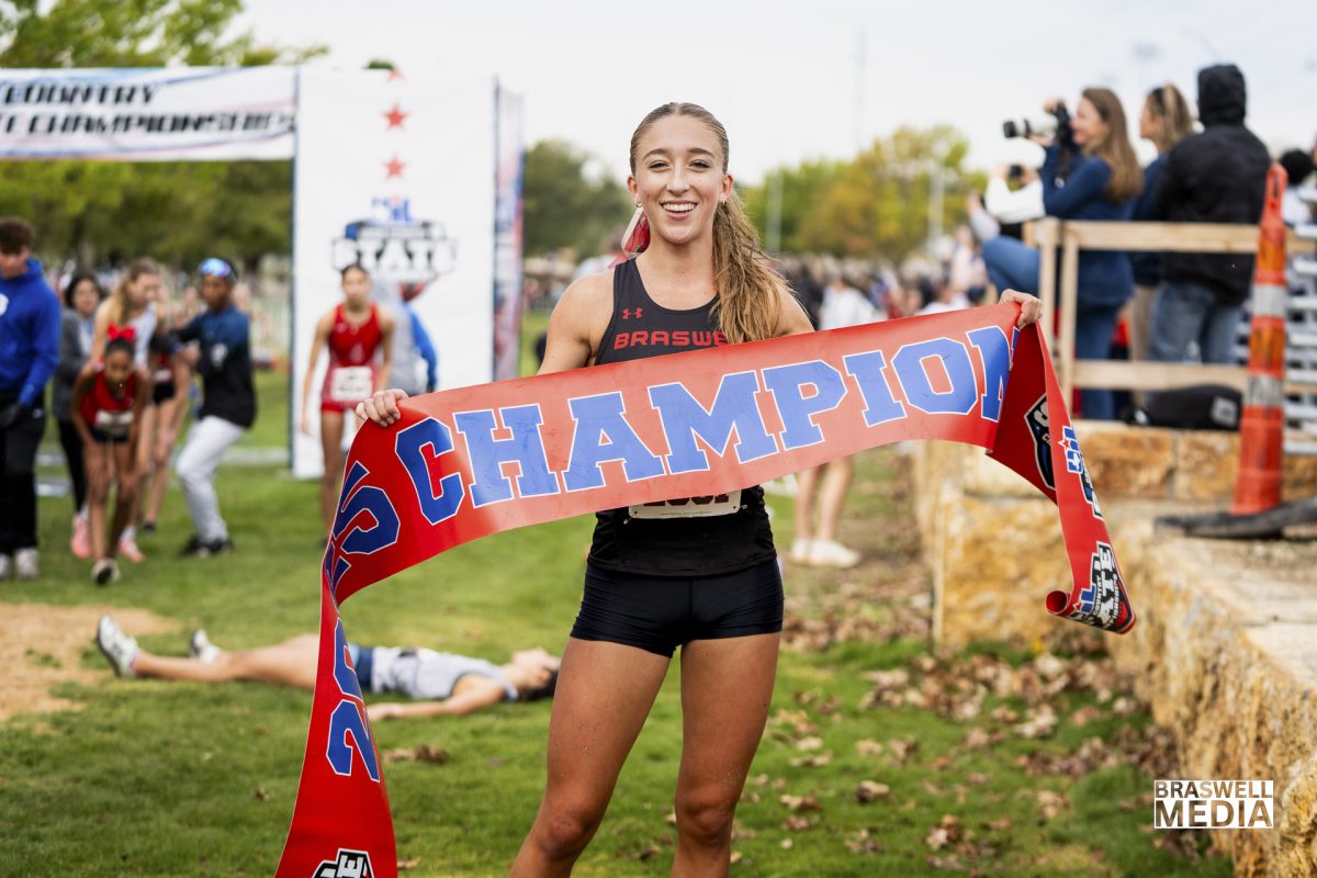Senior Macy Wingard competed at the 2025 6A UIL State Cross Country meet in the girls division and won first place. Her time was 16:45.7