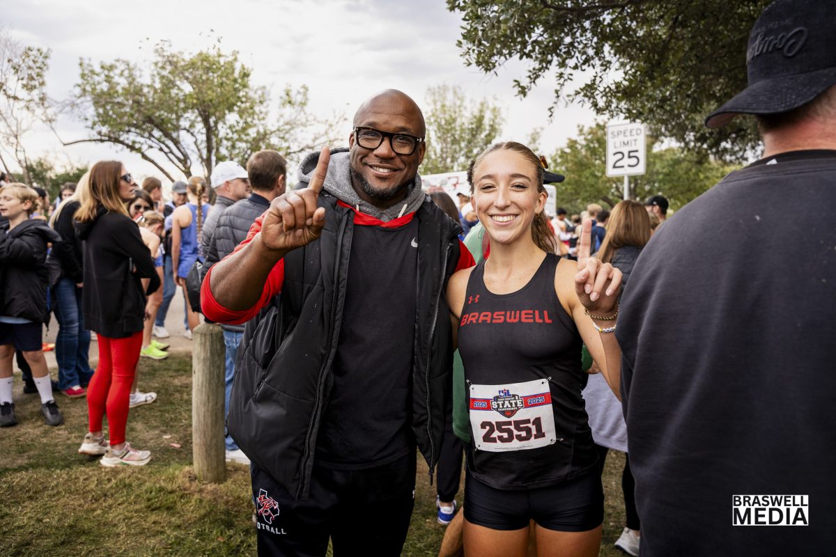 Senior Macy Wingard competed at the 2025 6A UIL State Cross Country meet in the girls division and won first place. Her time was 16:45.7
