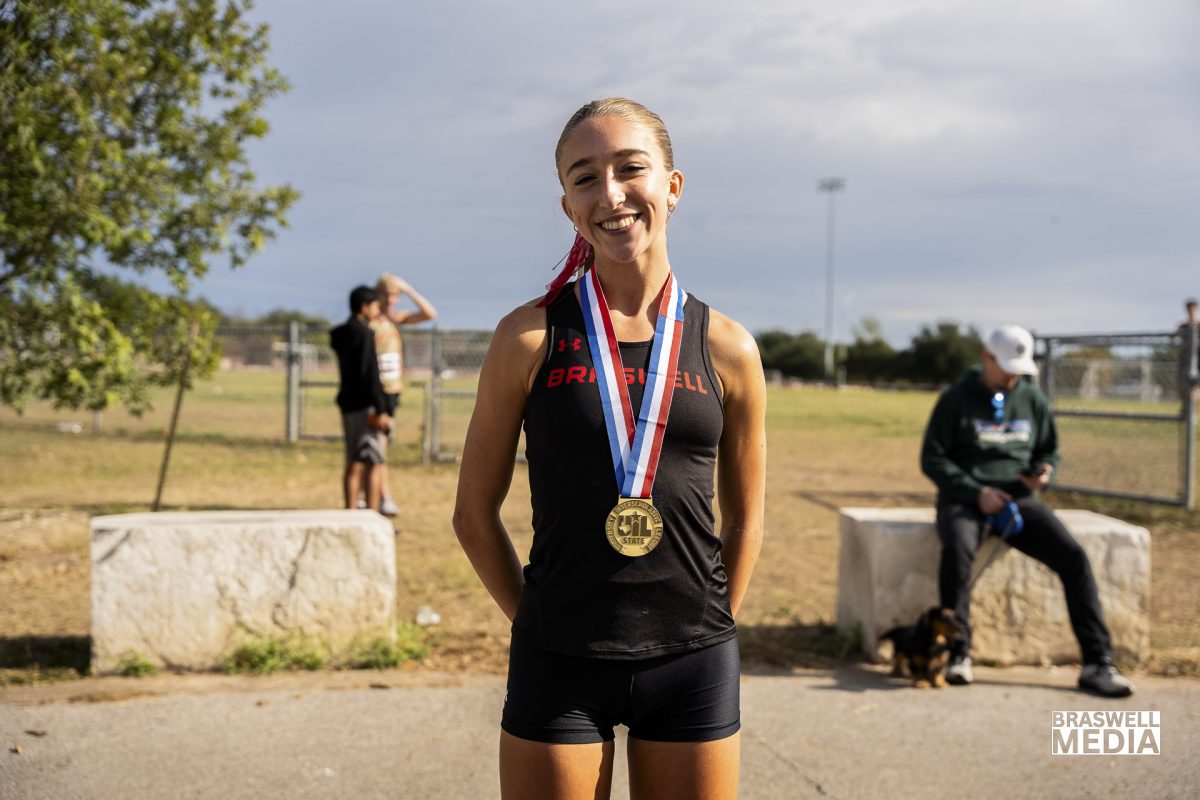 Senior Macy Wingard competed at the 2025 6A UIL State Cross Country meet in the girls division and won first place. Her time was 16:45.7