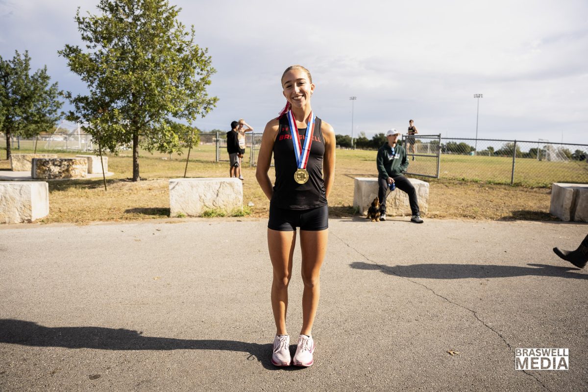 Senior Macy Wingard competed at the 2025 6A UIL State Cross Country meet in the girls division and won first place. Her time was 16:45.7