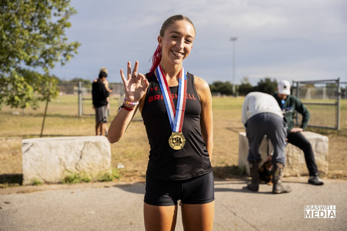 Senior Macy Wingard competed at the 2025 6A UIL State Cross Country meet in the girls division and won first place. Her time was 16:45.7