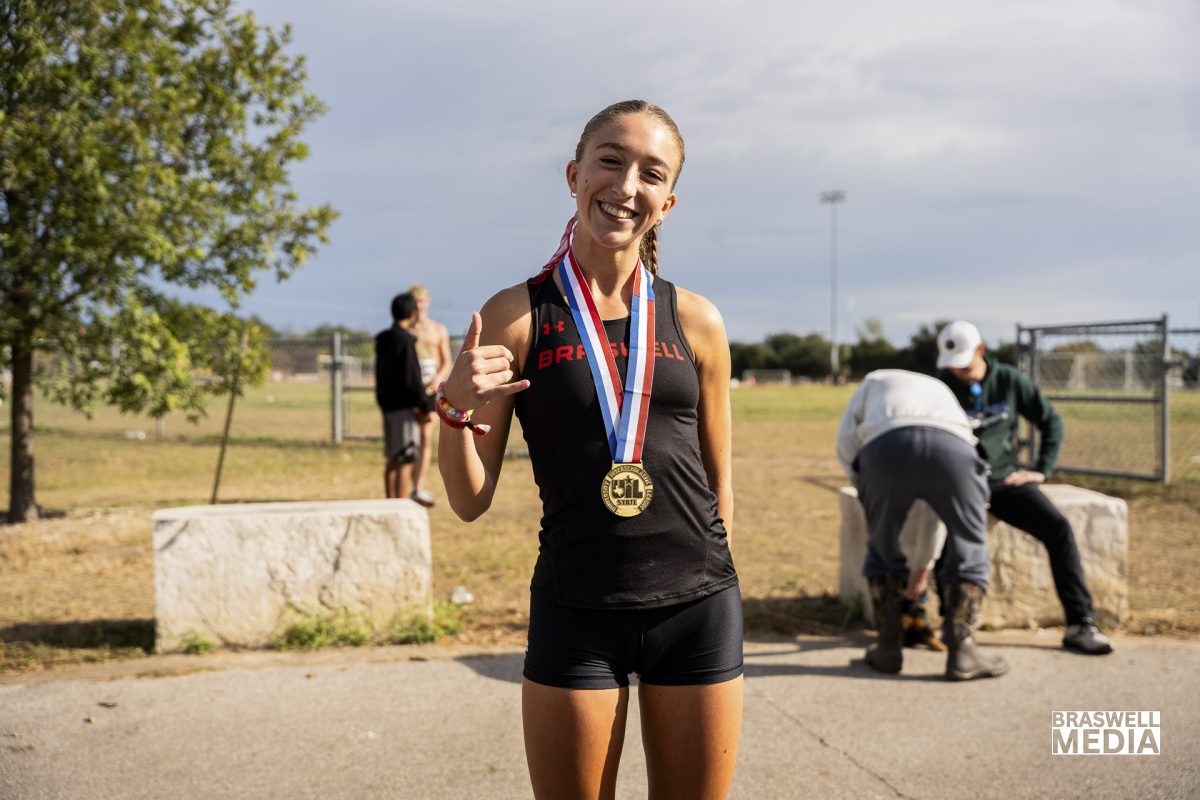 Senior Macy Wingard competed at the 2025 6A UIL State Cross Country meet in the girls division and won first place. Her time was 16:45.7