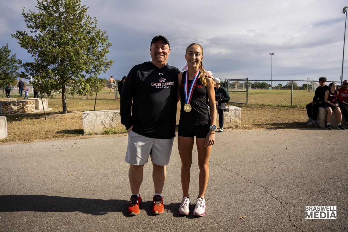 Senior Macy Wingard competed at the 2025 6A UIL State Cross Country meet in the girls division and won first place. Her time was 16:45.7