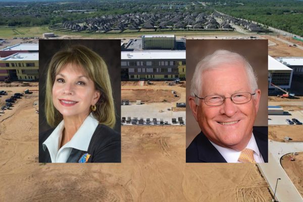 Ariel photo of High School #5 provided by Denton ISD Construction department. Photos of Price and Alexander courtesy of Denton ISD.